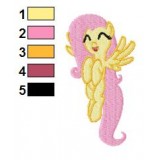 Happy Fluttershy My Little Pony Embroidery Design